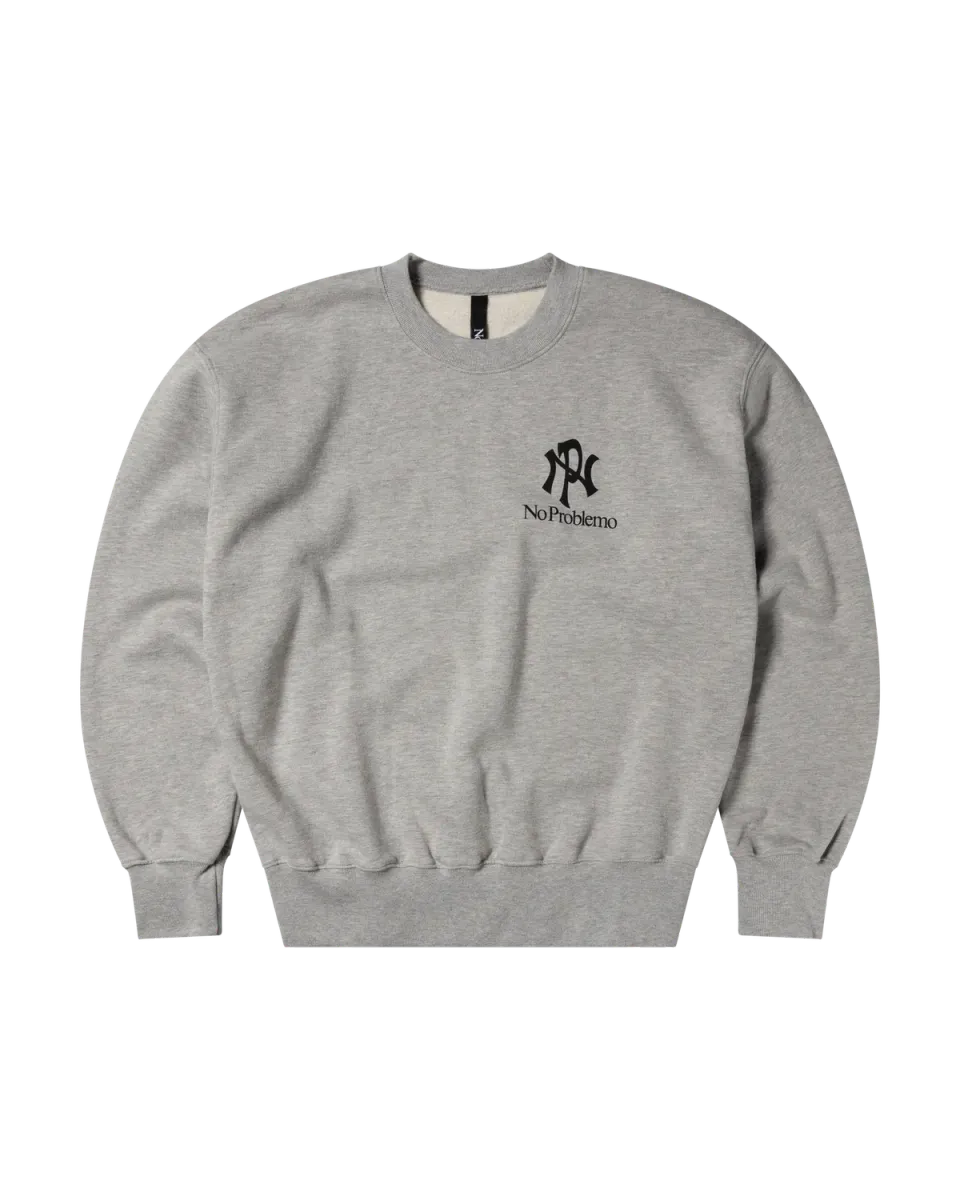 No Problemo NYP Sweatshirt bluză gri melanj bumbac
