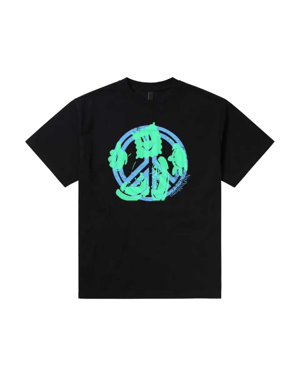 No Problemo Acid Team tricou negru mânecă scurtă
