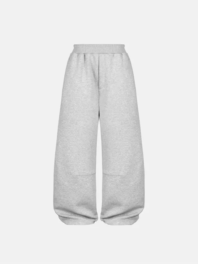 Enrage Bubble pantaloni gri barrel din bumbac
