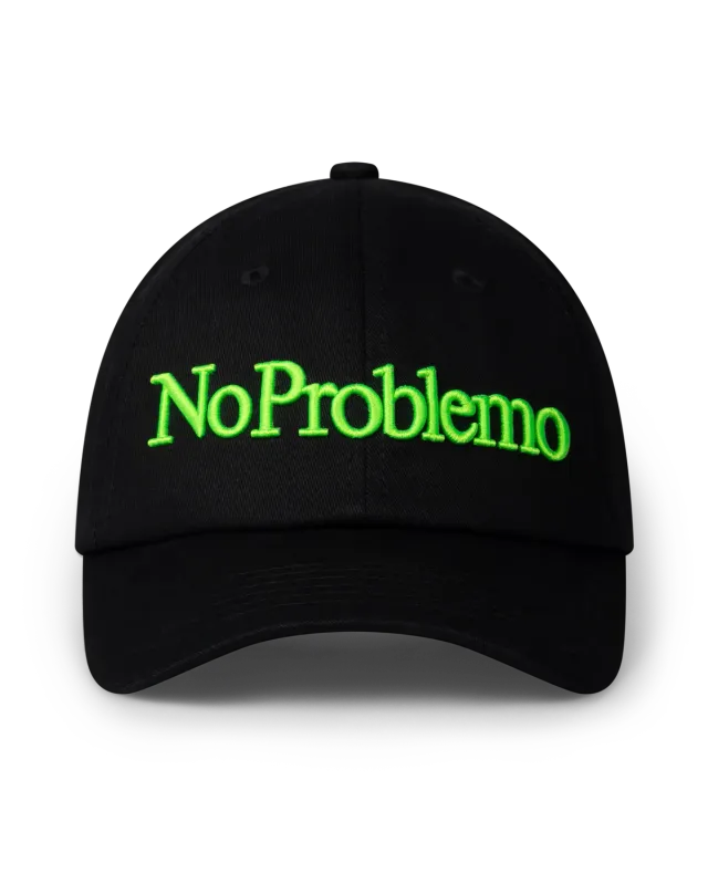 No Problemo Cap șapcă Black Green bumbac