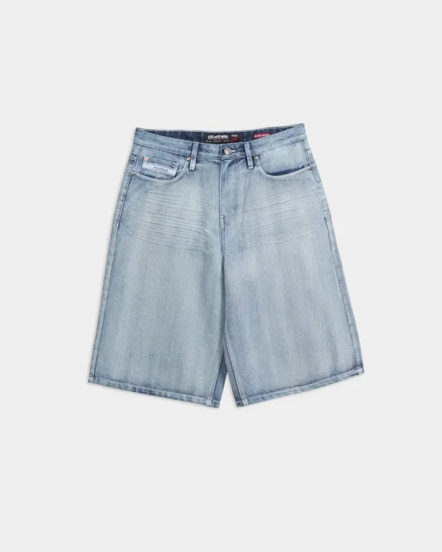 Ecko Red Denim Shorts sort denim ultra-larg