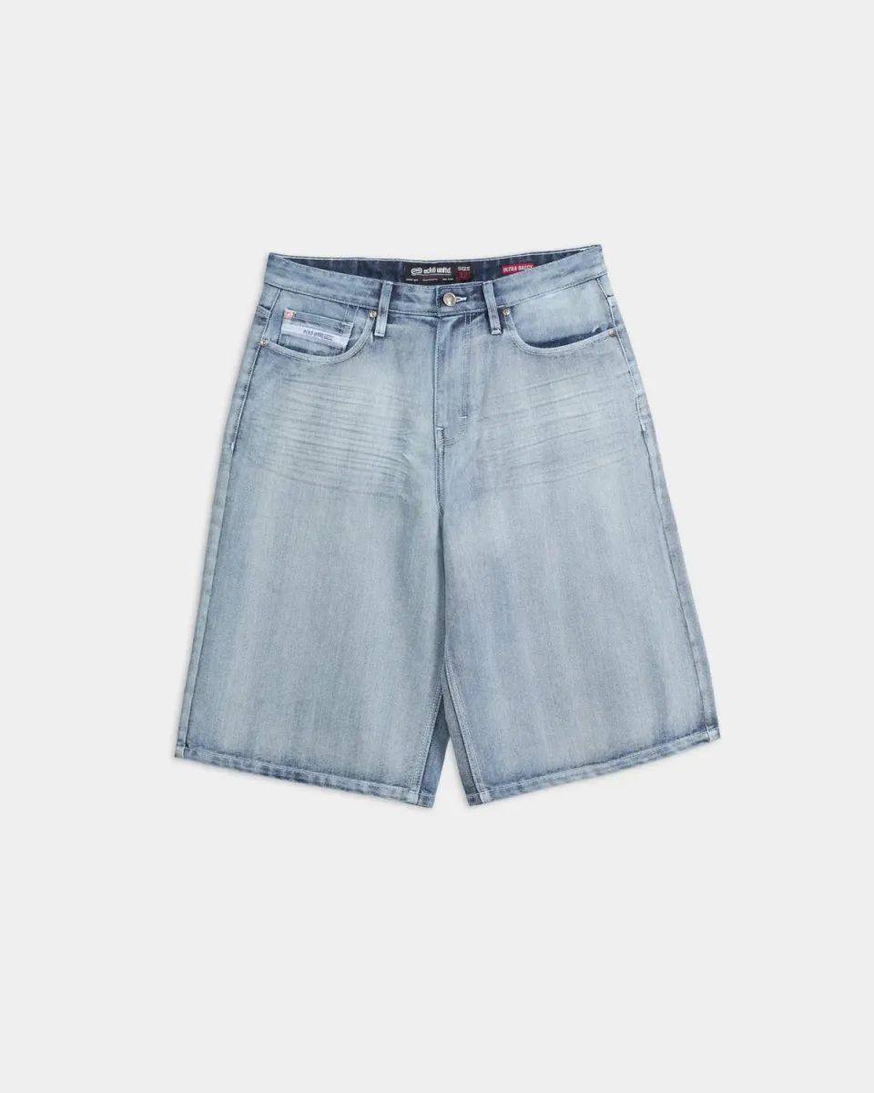 Ecko Red Denim Shorts sort denim ultra-larg