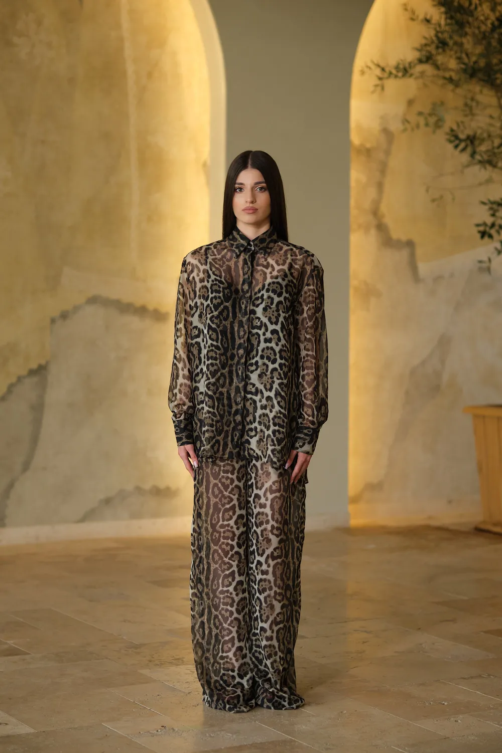 Dualitae ISLA set leopard voal poliester S-M