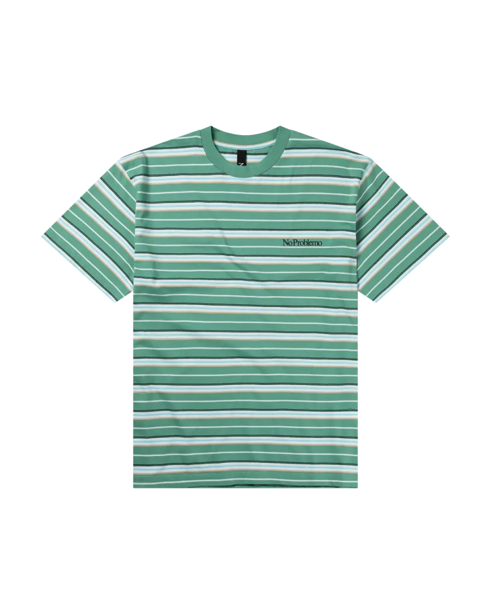 No Problemo Mini Problemo Stripe tricou aqua cu dungi