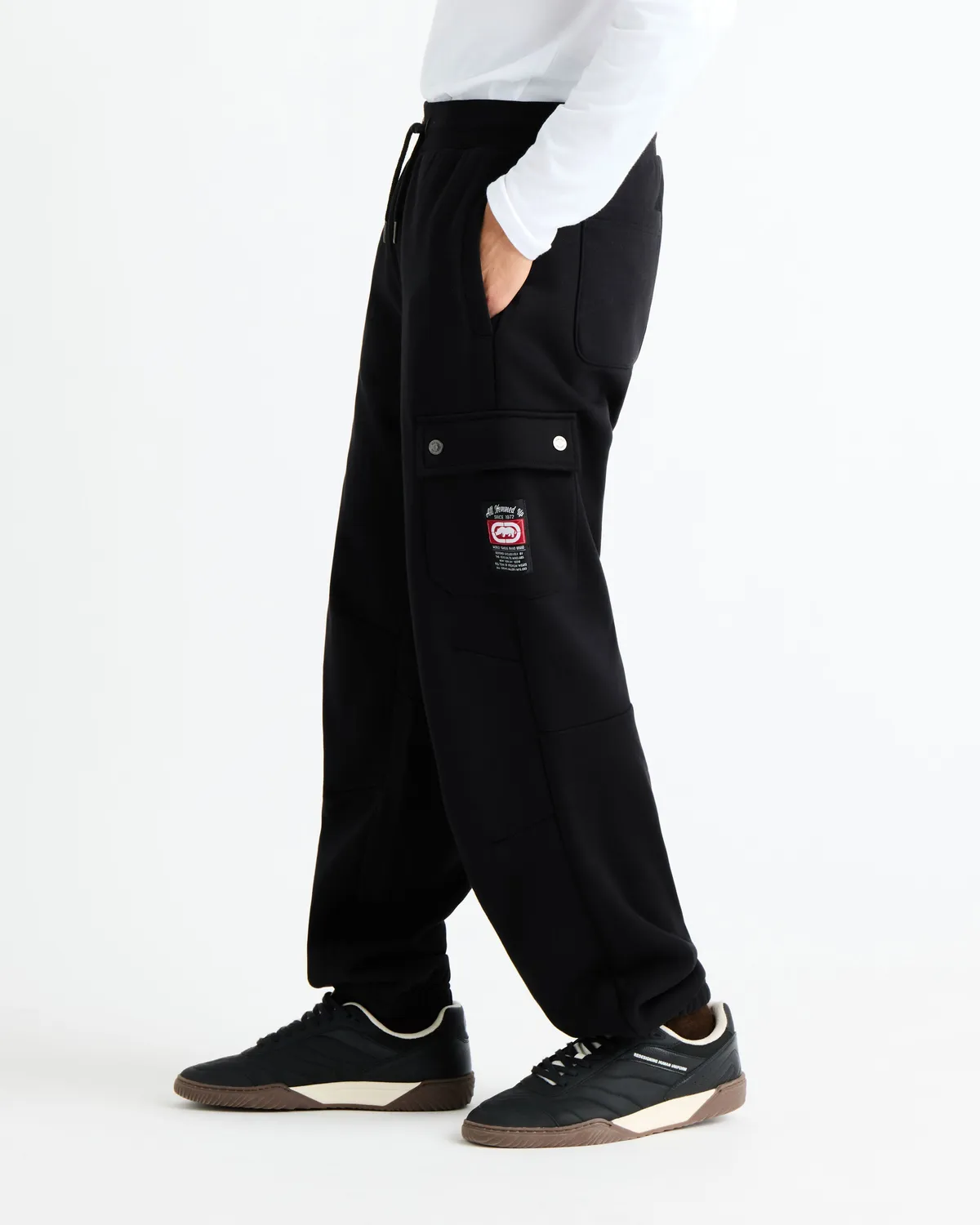 Ecko Red Cargo Pocket pantaloni fleece baggy