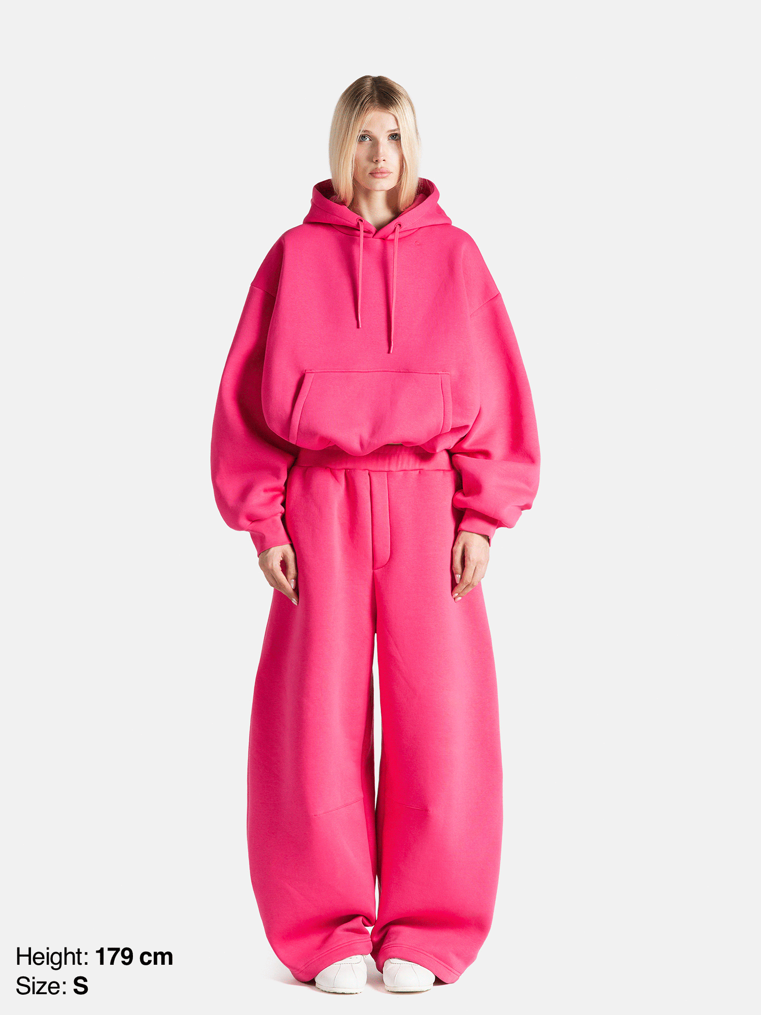 Enrage Bubble pantaloni sport roz grosi bumbac