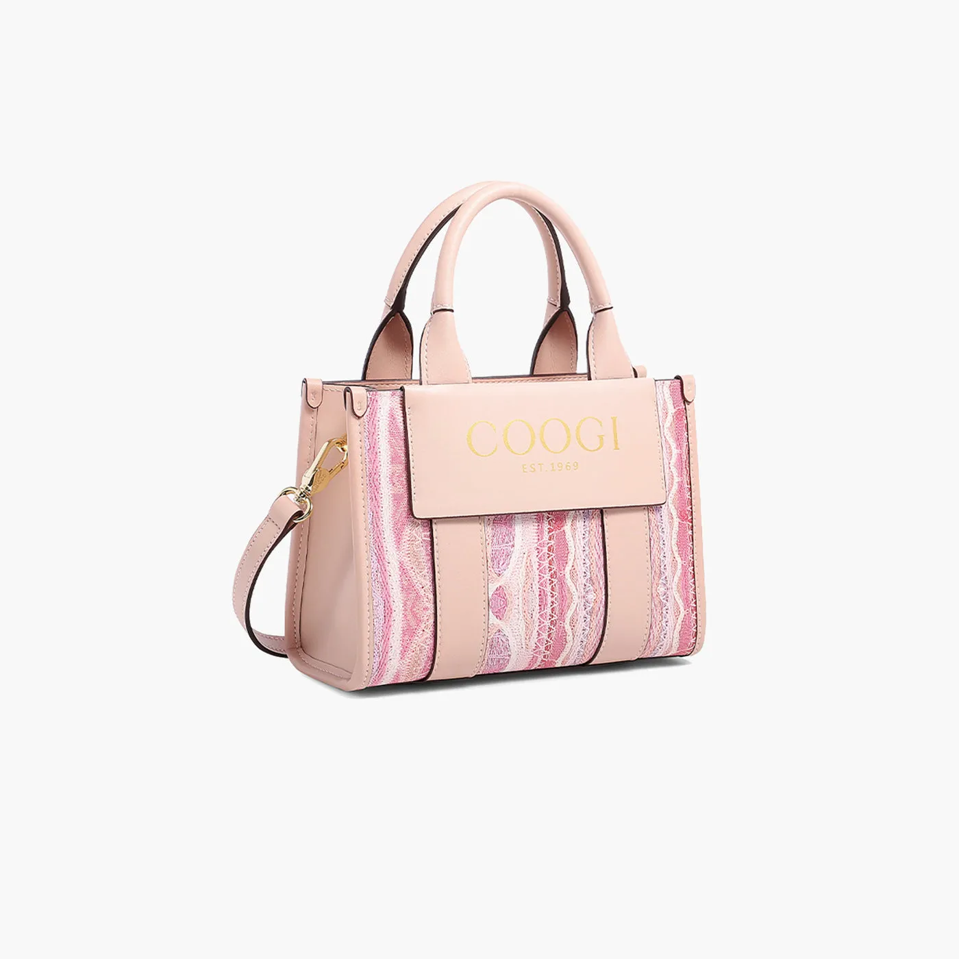 COOGI Hamptons Mini Tote geanta roz din piele