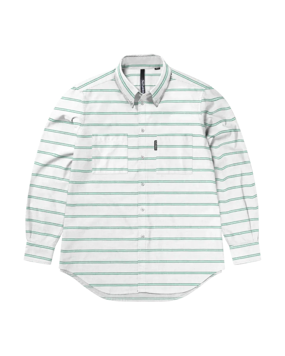No Problemo Horizontal Stripe cămașă albă dungi