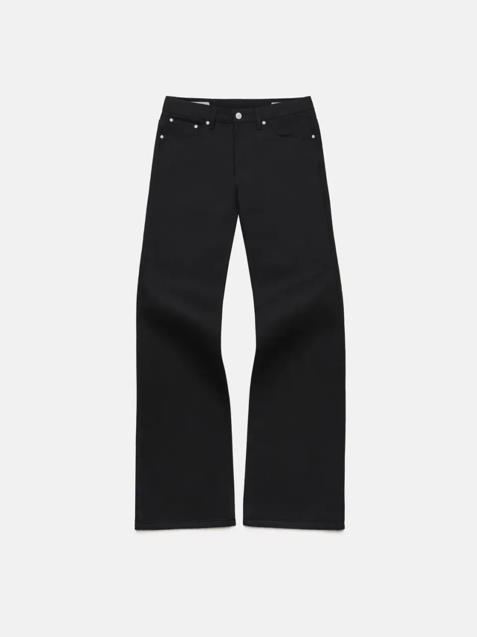 Enrage Bootcut Jeans blugi negri denim brut 14 oz