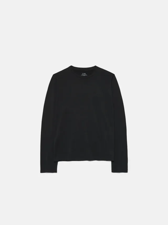 Enrage Daily Longsleeve bluză negru modal slim