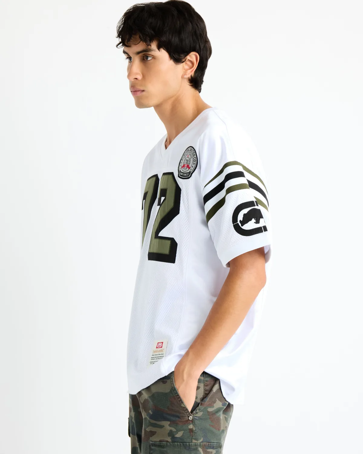 Ecko Red Lennox Jersey Short Sleeve Knit tricou alb plasa