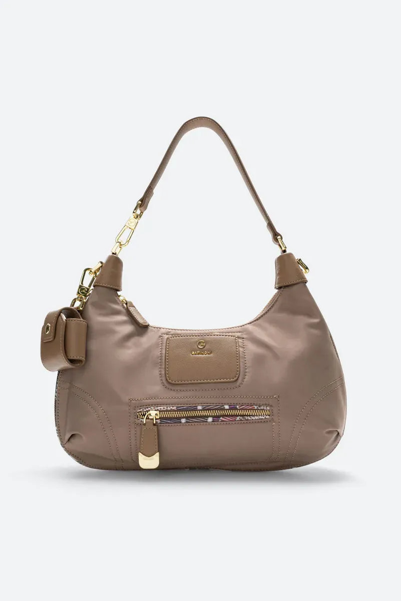 Gattinoni Colorsoul Hobo geantă bej nailon