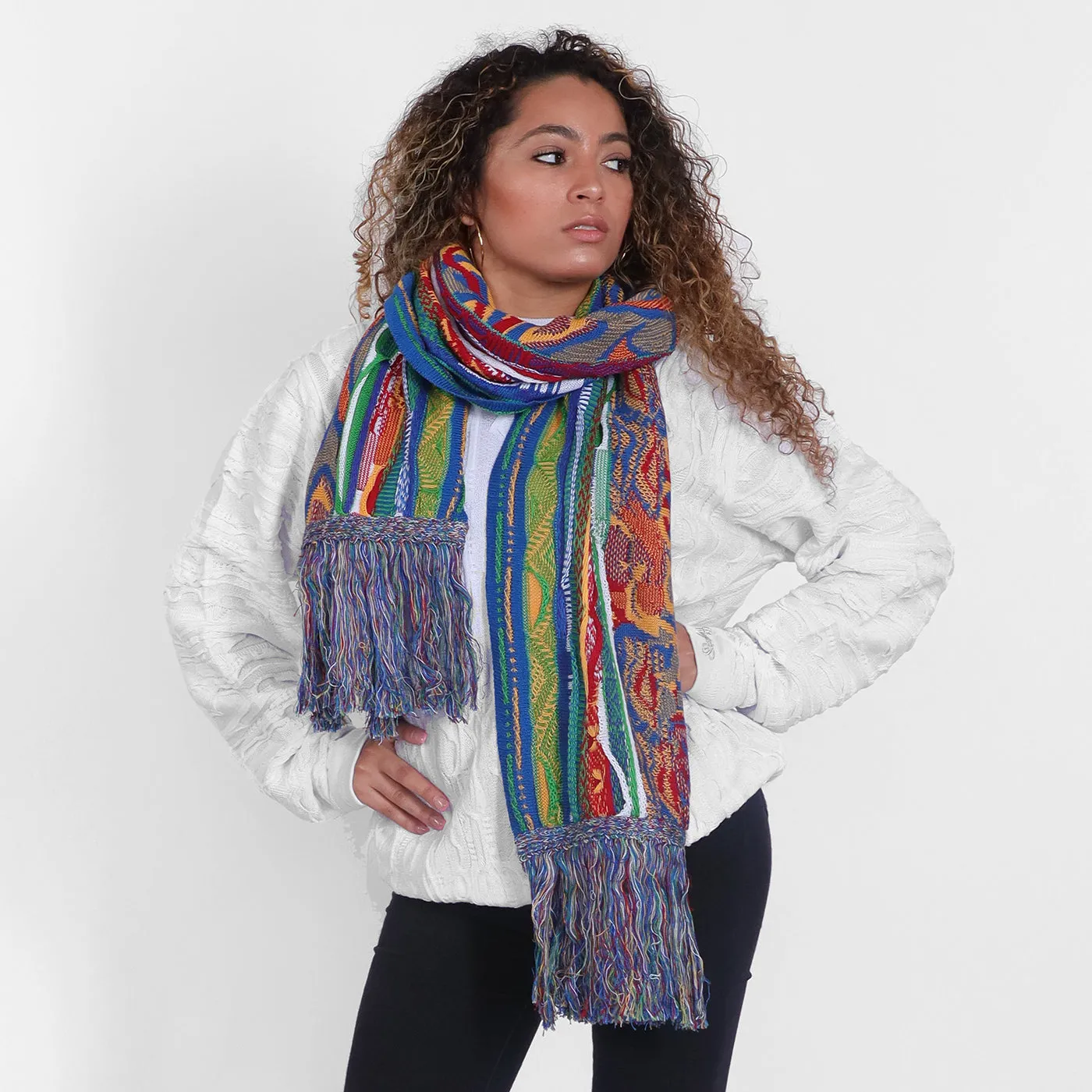 COOGI Classic Knit fular tricot multicolor 77 inch