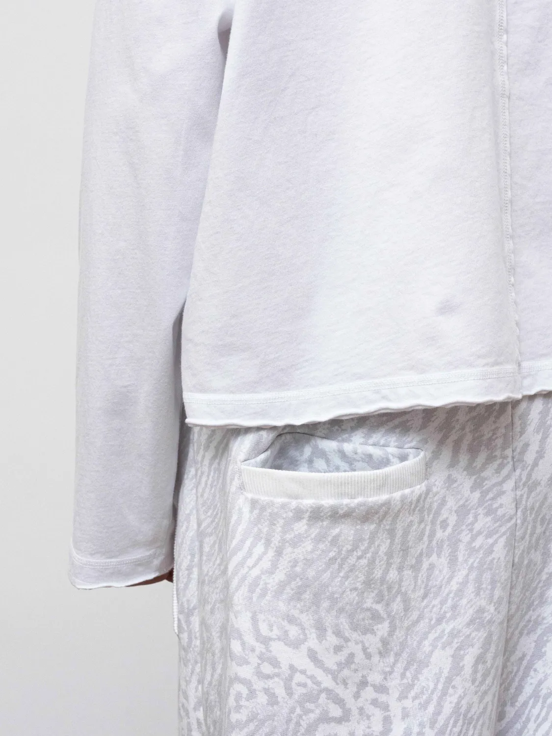 Enrage Baggy bluză mânecă lungă White bumbac