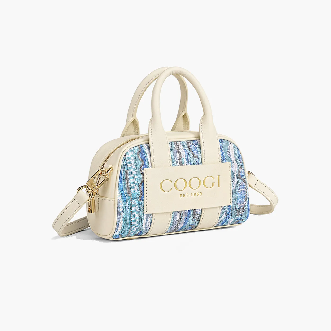 COOGI Siena Mini geanta crossbody albastra piele