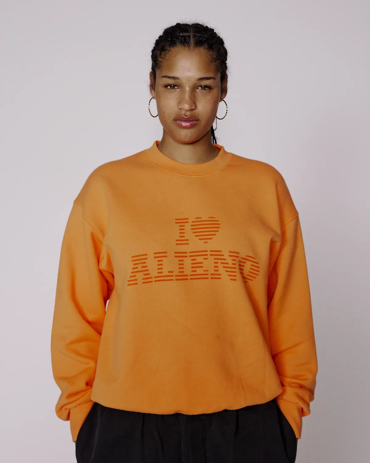 No Problemo I Heart Sweatshirt bluza portocalie