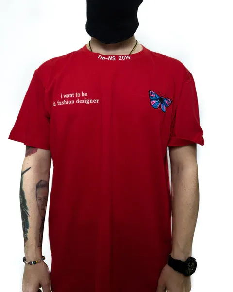 CREATEDBY Designer tricou heavy broderie fluture
