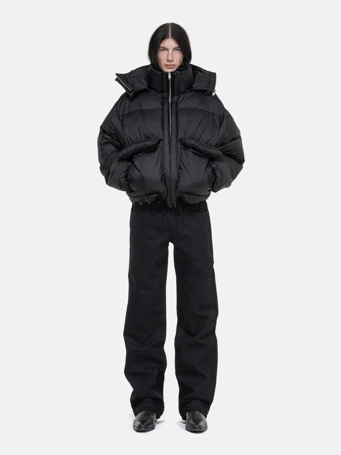 Enrage Puffy Jacket geacă neagră de iarnă pufoasă
