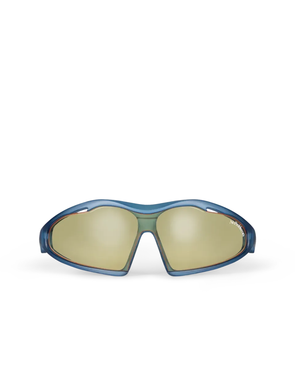 No Problemo x Le Specs Flux ochelari soare albaștri