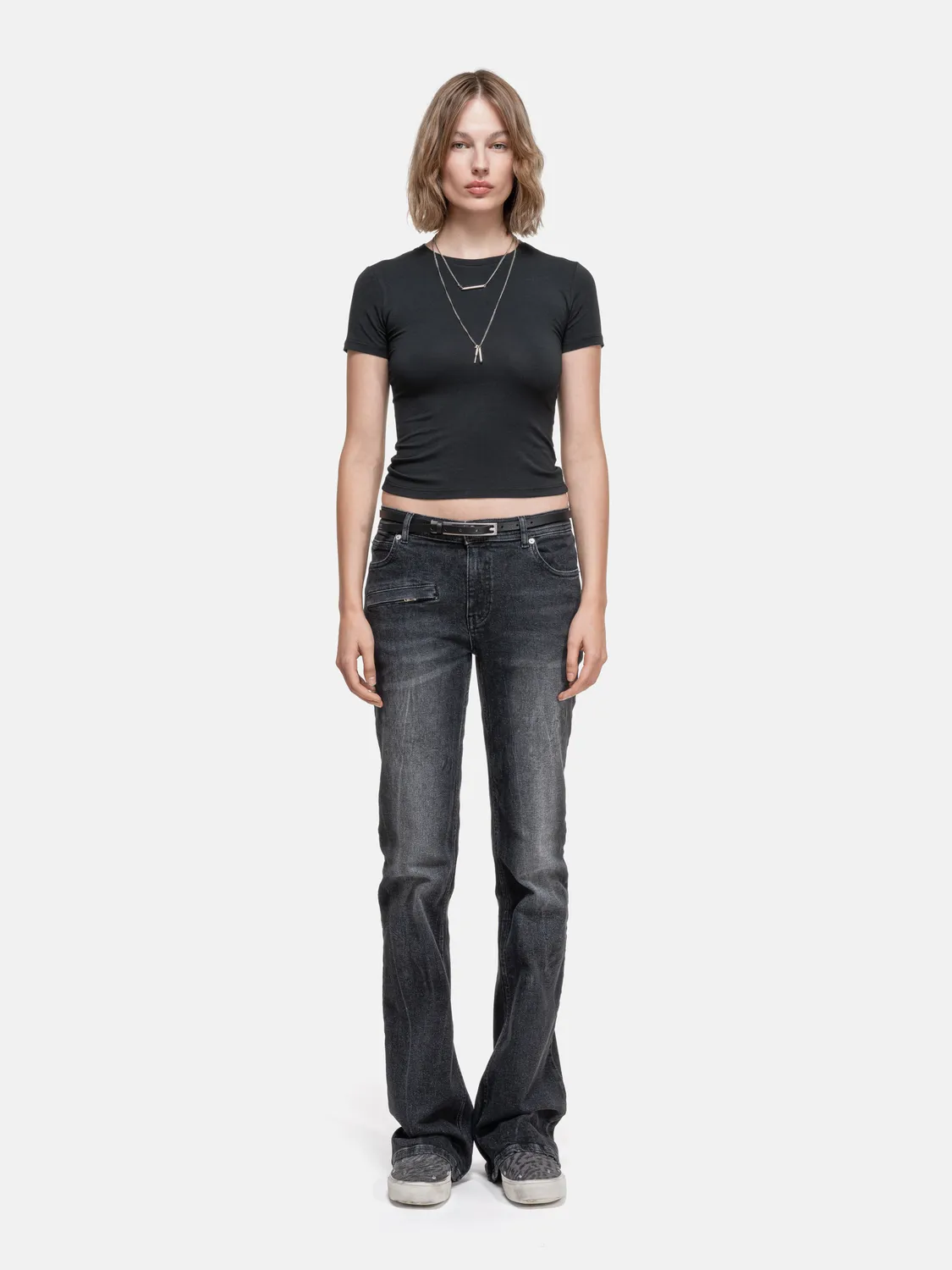 Enrage Fitted tricou damă negru modal elastic