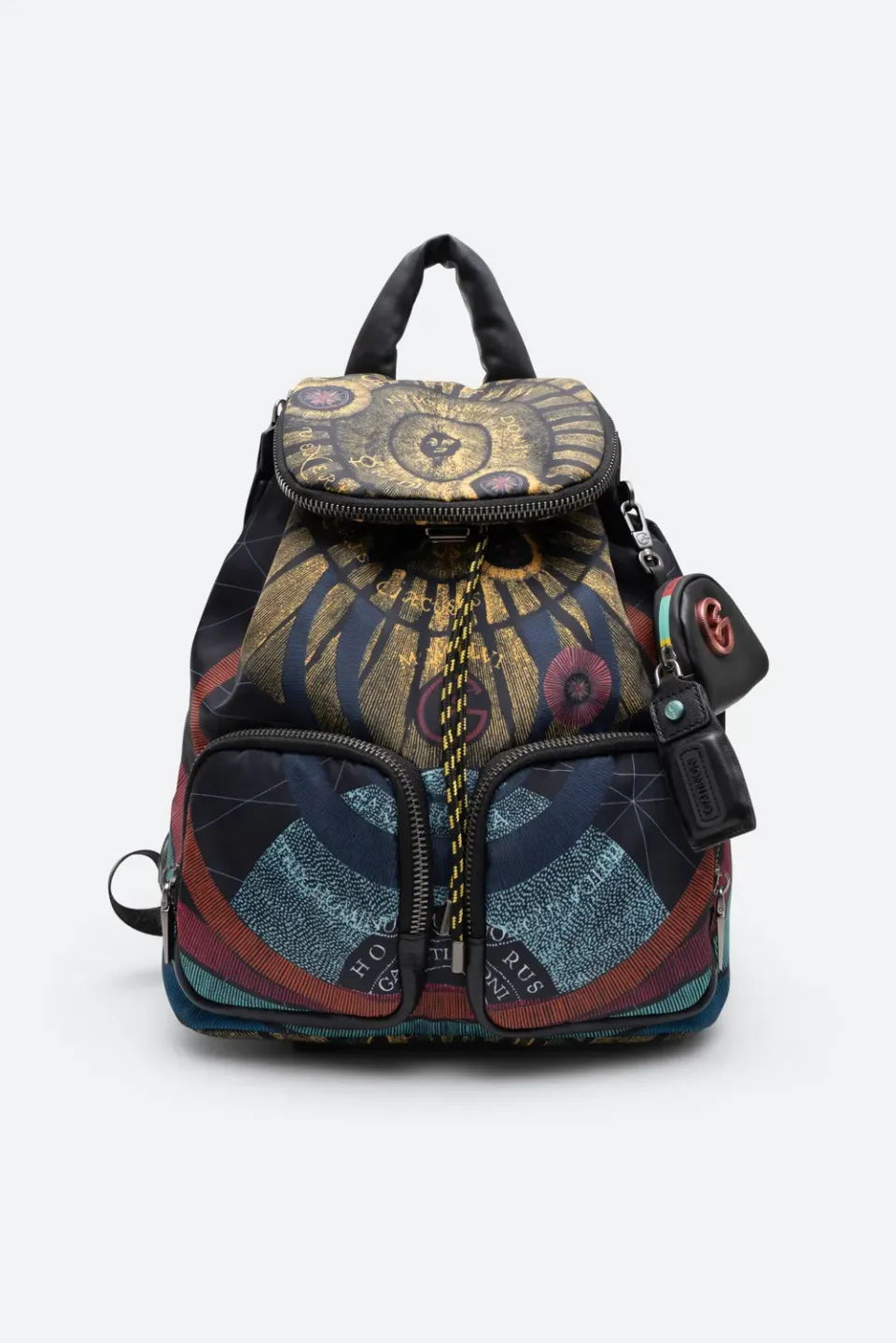Gattinoni Planetarium Black rucsac mare negru tehnic piele