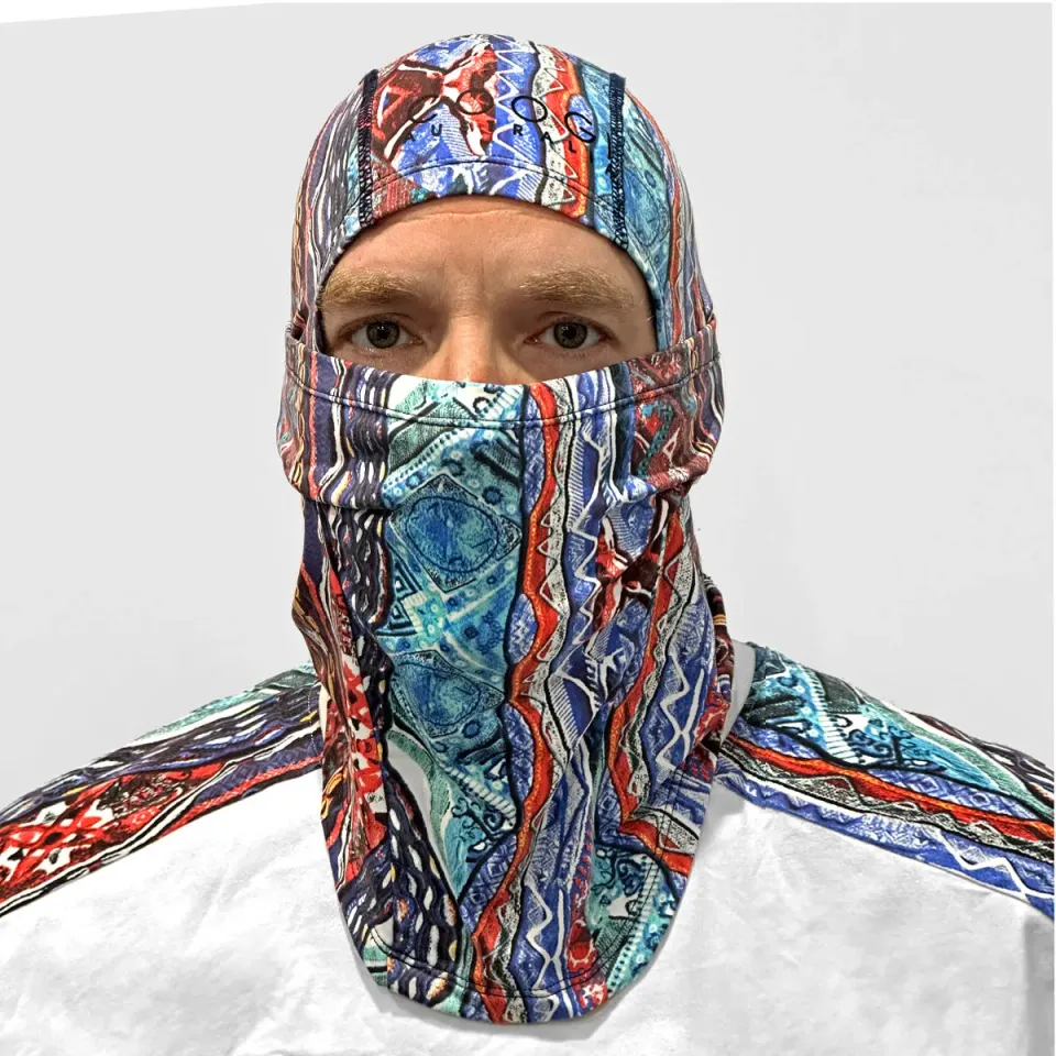 COOGI Balaclava cagula albastru-rosu elastica