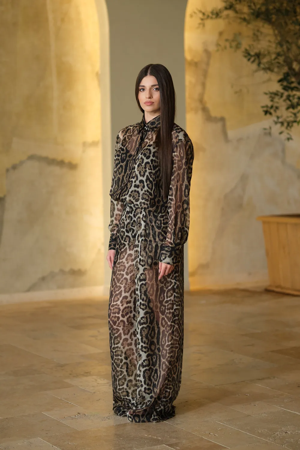 Dualitae ISLA set leopard voal poliester S-M