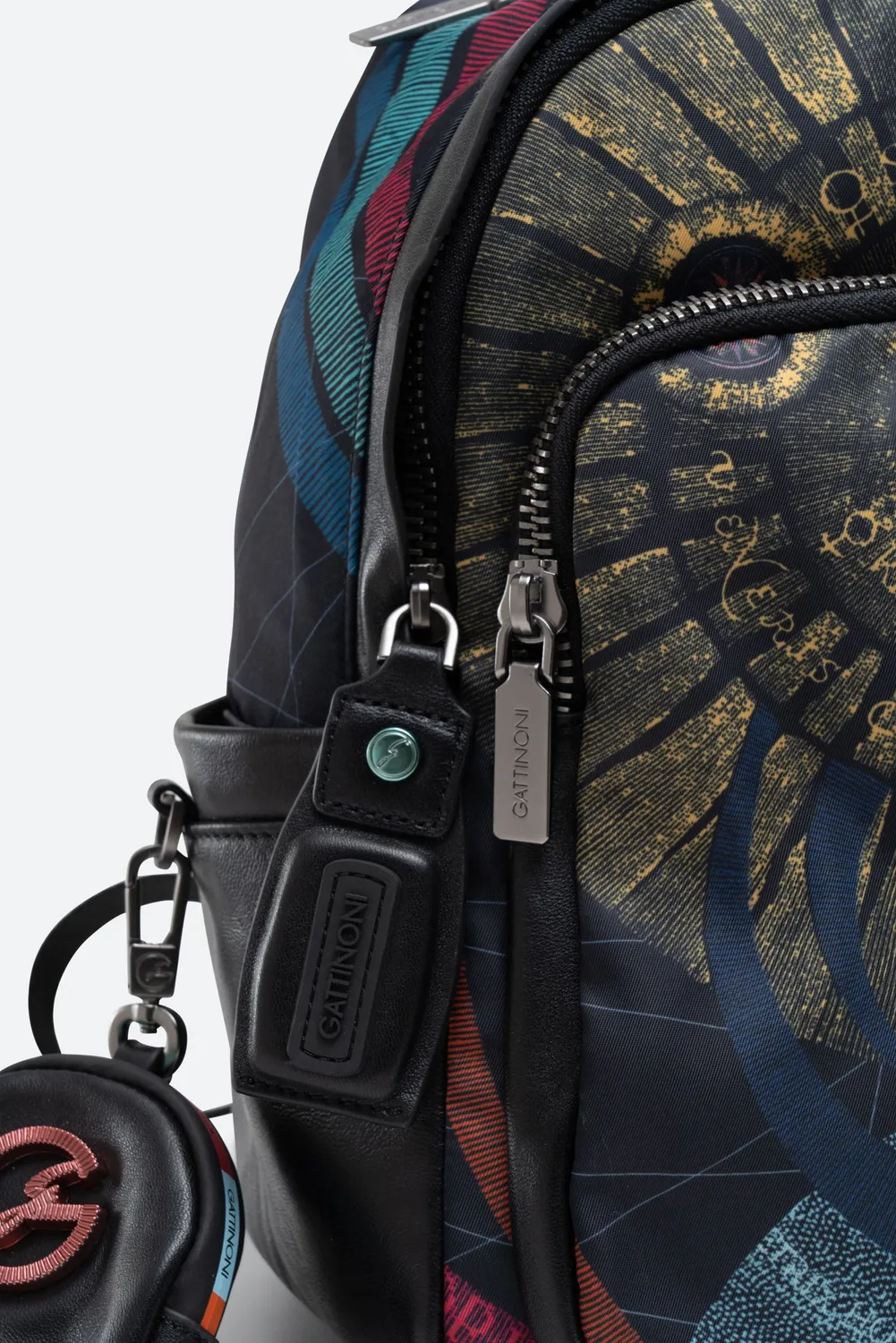 Gattinoni Planetarium Black rucsac mic negru 9L piele
