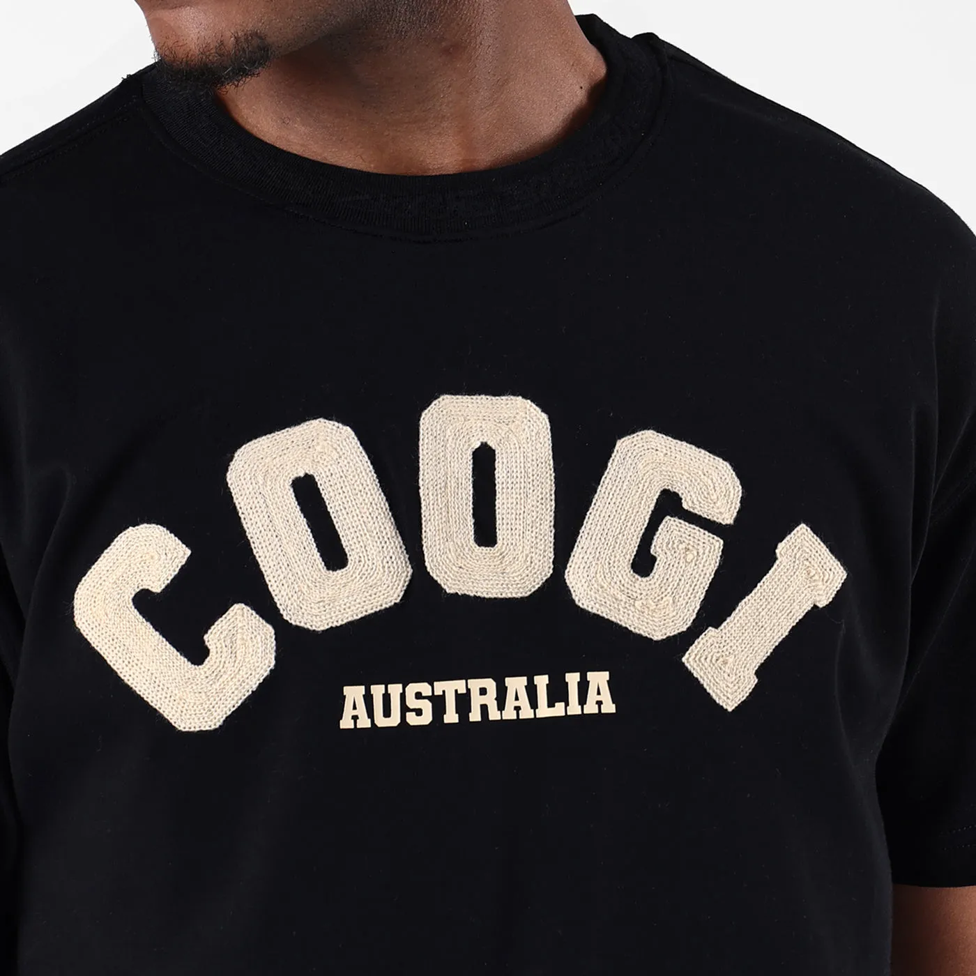 COOGI Applique tricou negru bumbac clasic