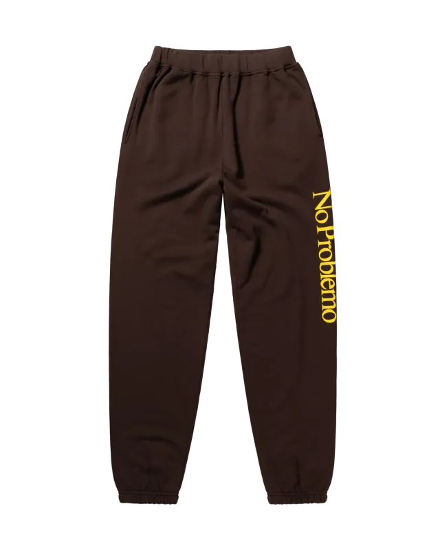 No Problemo Sweatpant pantaloni trening maro bumbac