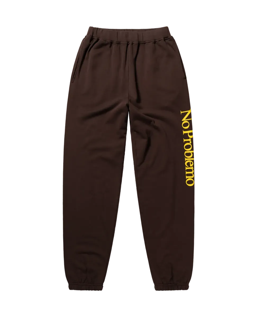 No Problemo Sweatpant pantaloni trening maro bumbac