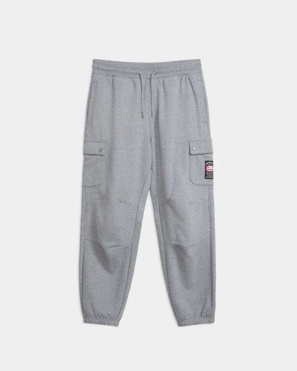 Ecko Red Cargo Pocket Fleece Baggy Pant pantaloni gri