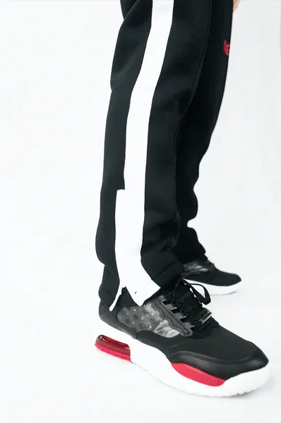 CREATEDBY Red Logo pantaloni trening rosii bumbac