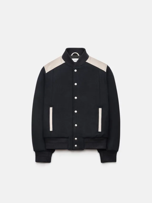 Enrage Varsity geaca bleumarin lana