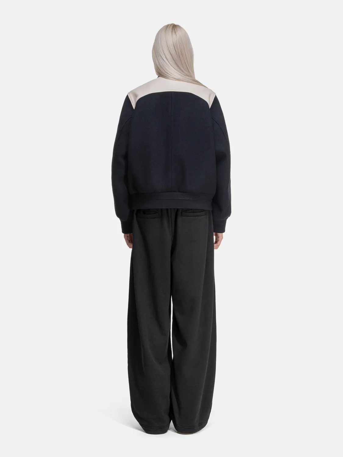 Enrage Varsity geaca bleumarin lana