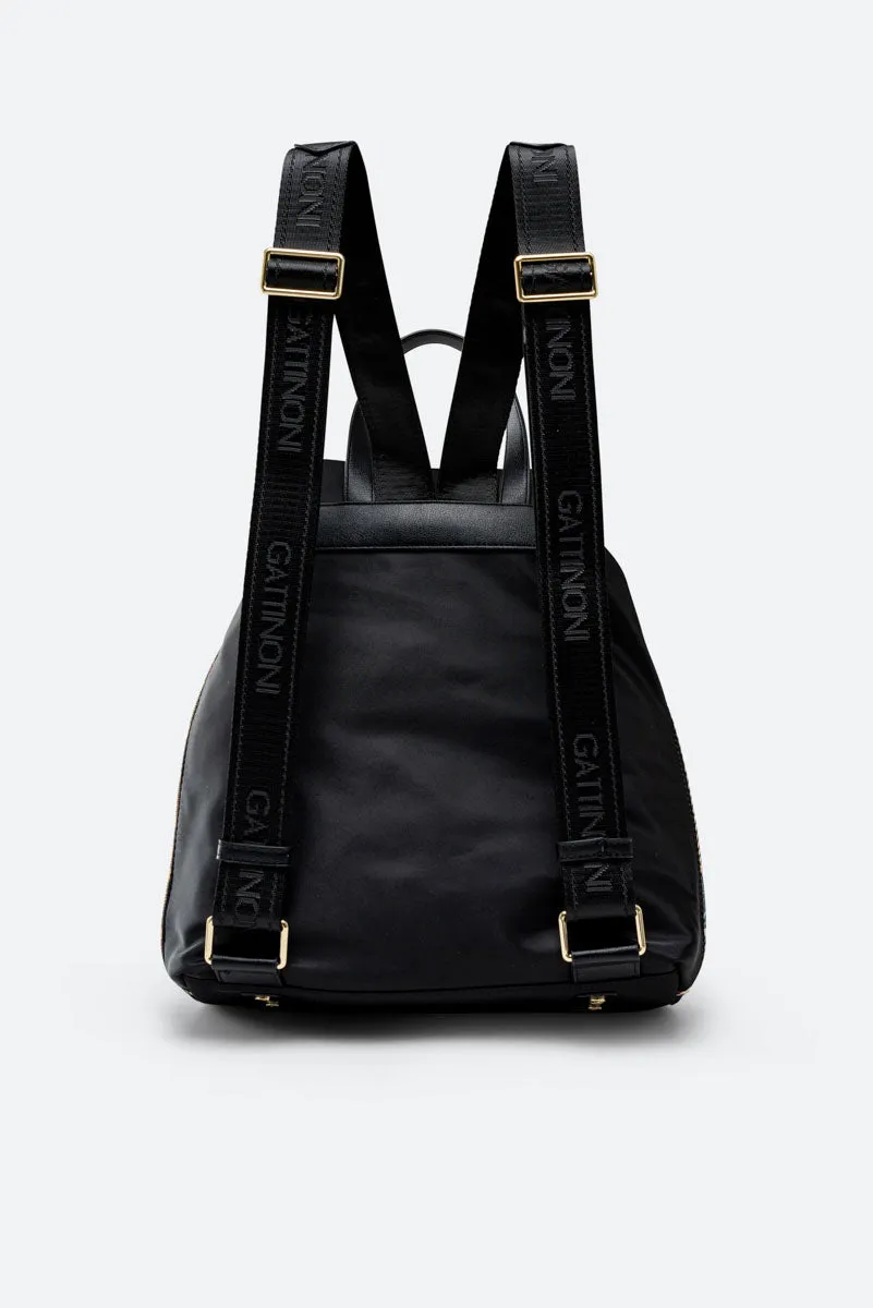 Gattinoni Colorsoul rucsac negru nailon extensibil