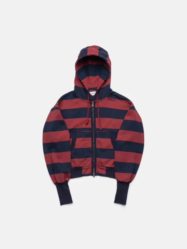 Enrage 2010 Zip Hoodie hanorac dungi albastru roșu bumbac