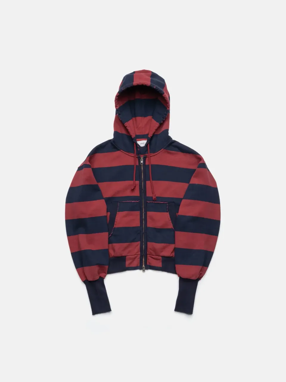 Enrage 2010 Zip Hoodie hanorac dungi albastru roșu bumbac