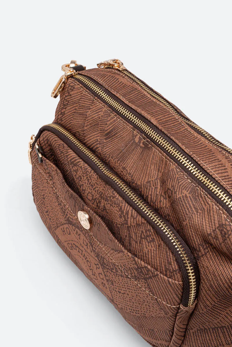 Gattinoni Maya Experience geanta crossbody maro nylon