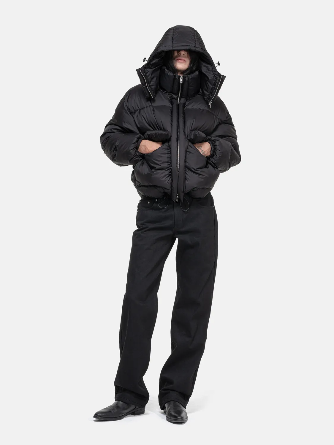 Enrage Puffy Jacket geacă neagră de iarnă pufoasă