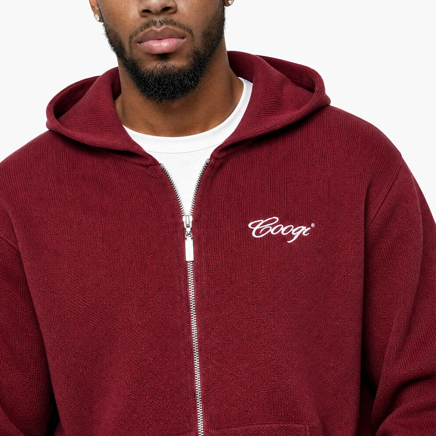 COOGI Heavy Weight Fashion Knit Hoody hanorac rosu