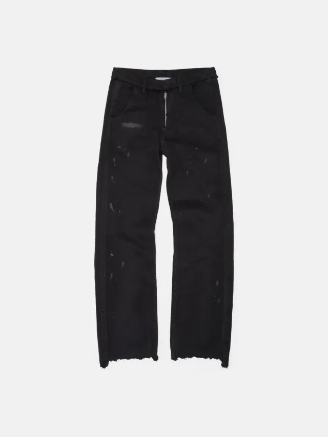 Enrage Casino Pants pantaloni negri bumbac