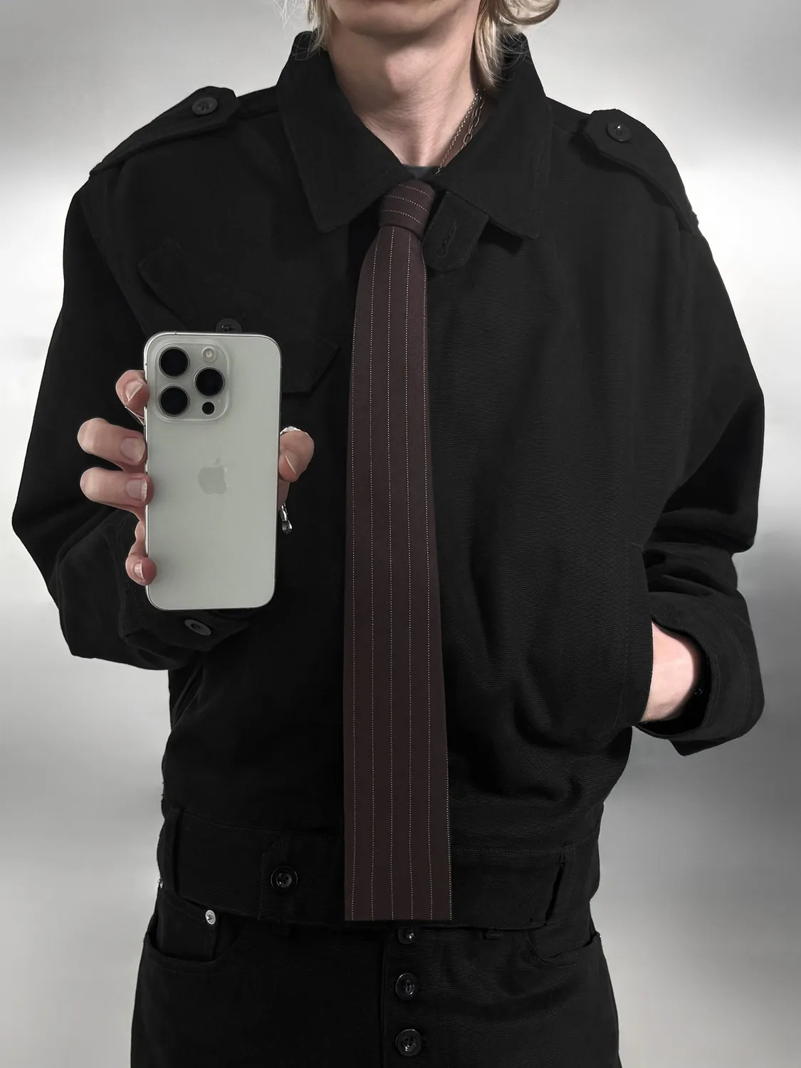 Enrage Square Tie Striped cravata lana-matase cu dungi