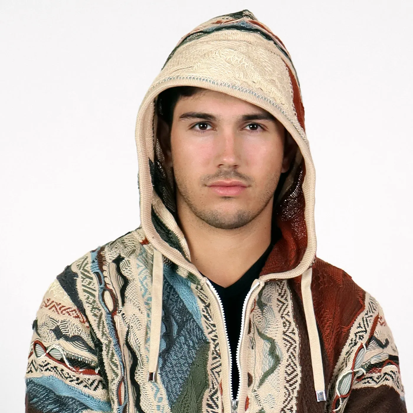 COOGI Taos hanorac tricotat cu fermoar multicolor