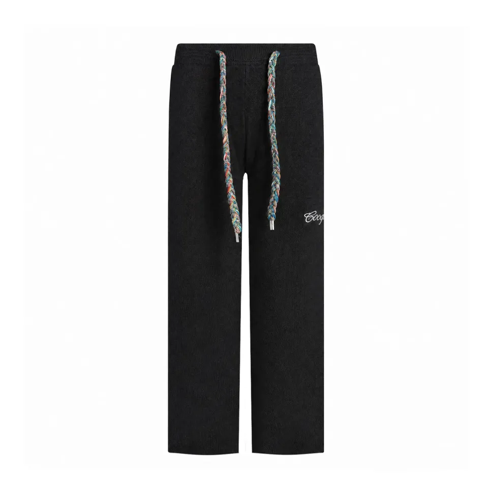 COOGI Heavy Weight Knit pantaloni negri bumbac