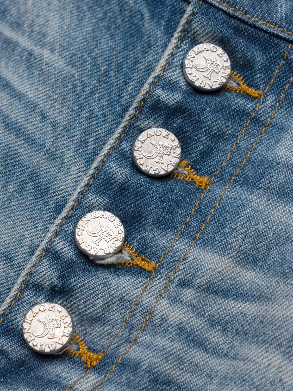 Enrage Biker Jeans blugi albaștri denim greu