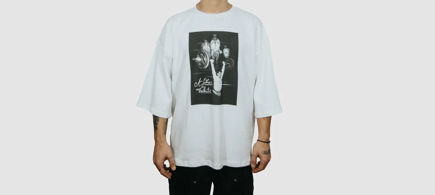 CREATEDBY A Father's Tribute tricou maneca lunga alb