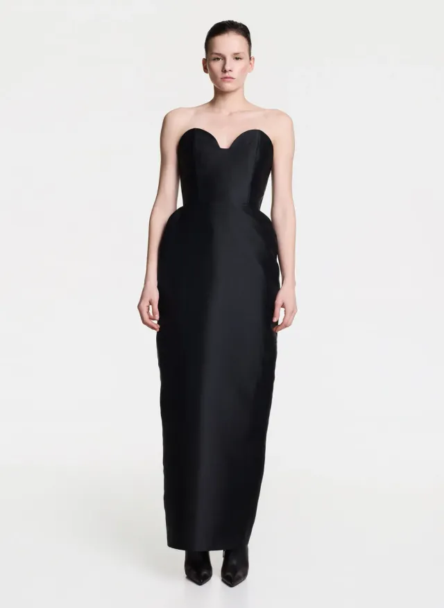 Dualitae Heart Shape rochie neagra seara