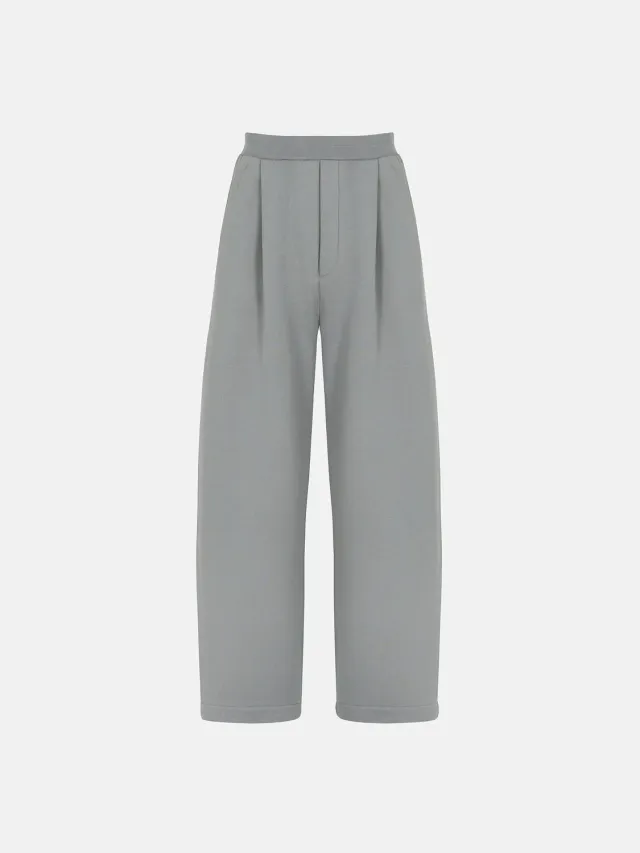 Enrage Pleated pantaloni trening gri bumbac