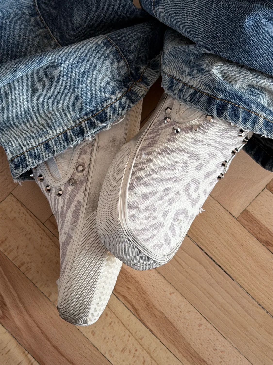 Enrage Slip On Sneaker tenisi albi leopard